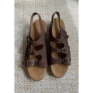 SAS Trio II Brown Leather Sandals 11.5 Medium